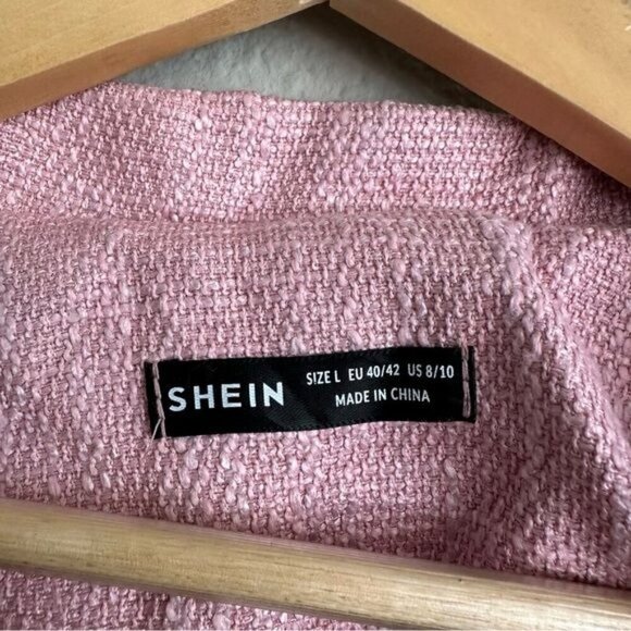 Pink Raffinéa Double Breasted Blazer Oversized Size Large - Picture 7 of 8